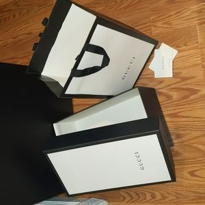 Gucci bag and shoe box